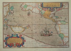 Map of the Pacific, China and America, 1589